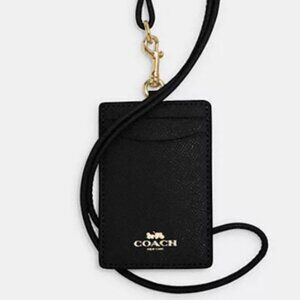 Id Lanyard In Signaure Canvas Gold/Black